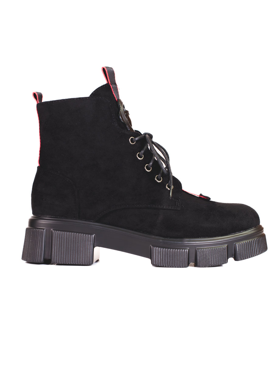 Dámske čierne šnurovacie členkové topánky GD-FL2040A-B Veľkosť: 36