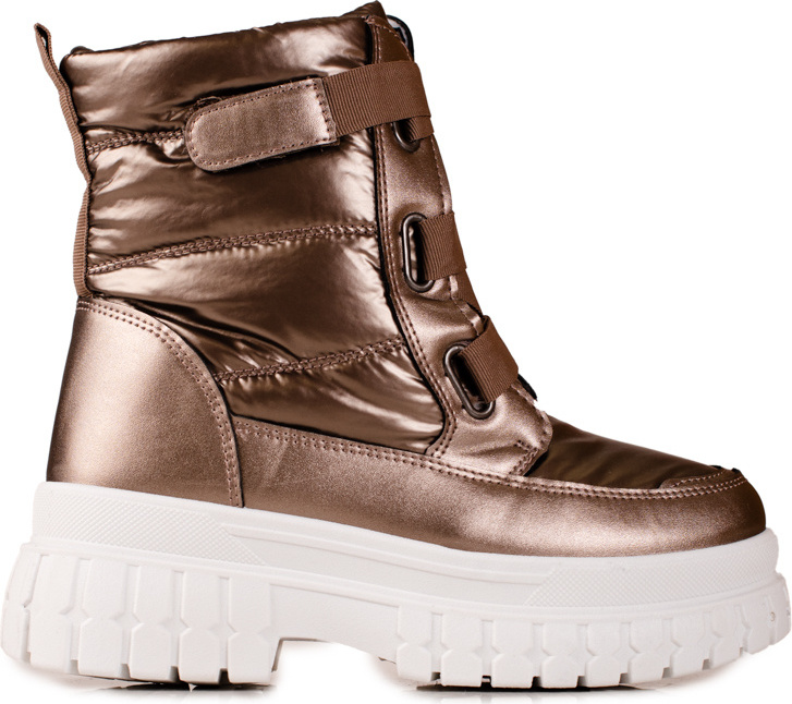 Dámske zlaté snehule na suchý zips LT294-4BR Veľkosť: 37