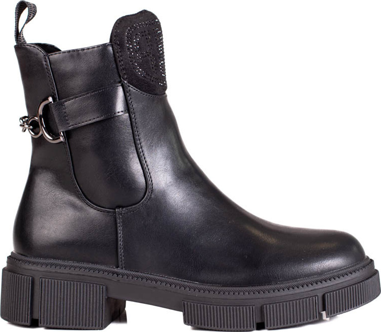 Čierne dámske členkové topánky na platforme Shelovet H053-1B Veľkosť: 37