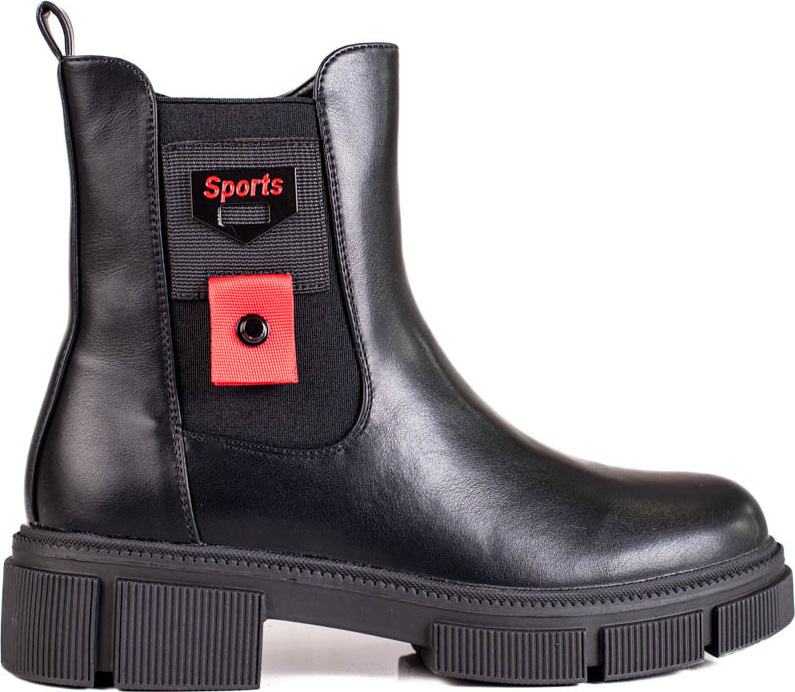 Dámske čierne štibletky na platforme Shelovet H055-1B Veľkosť: 36