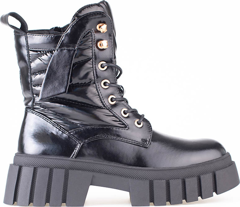 Čierne dámske workery so silnou podrážkou A9500B Veľkosť: 39