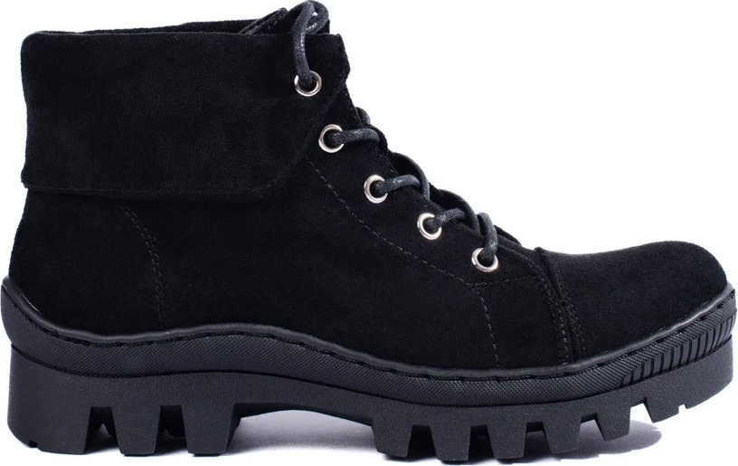 ČIERNE SEMIŠOVÉ TRAPERKY GE13-11B Veľkosť: 37