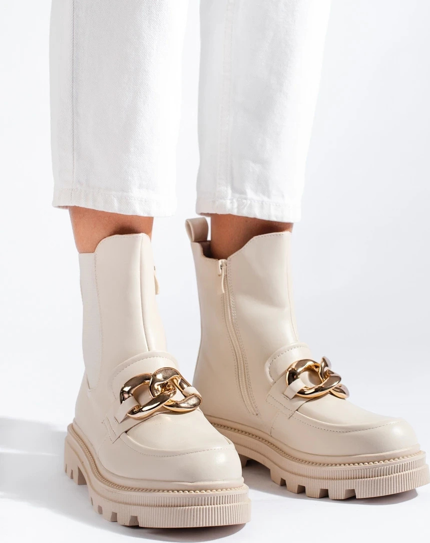 KRÉMOVÉ WORKERY NA PLATFORME 0-9BE Veľkosť: 39