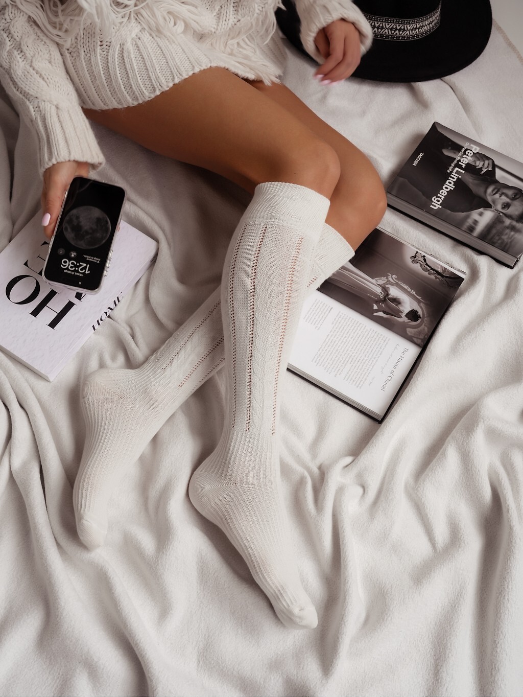 Podkolienky Milena Wark 0330 37-41 Veľkosť: 37-41, Barva: smotanová