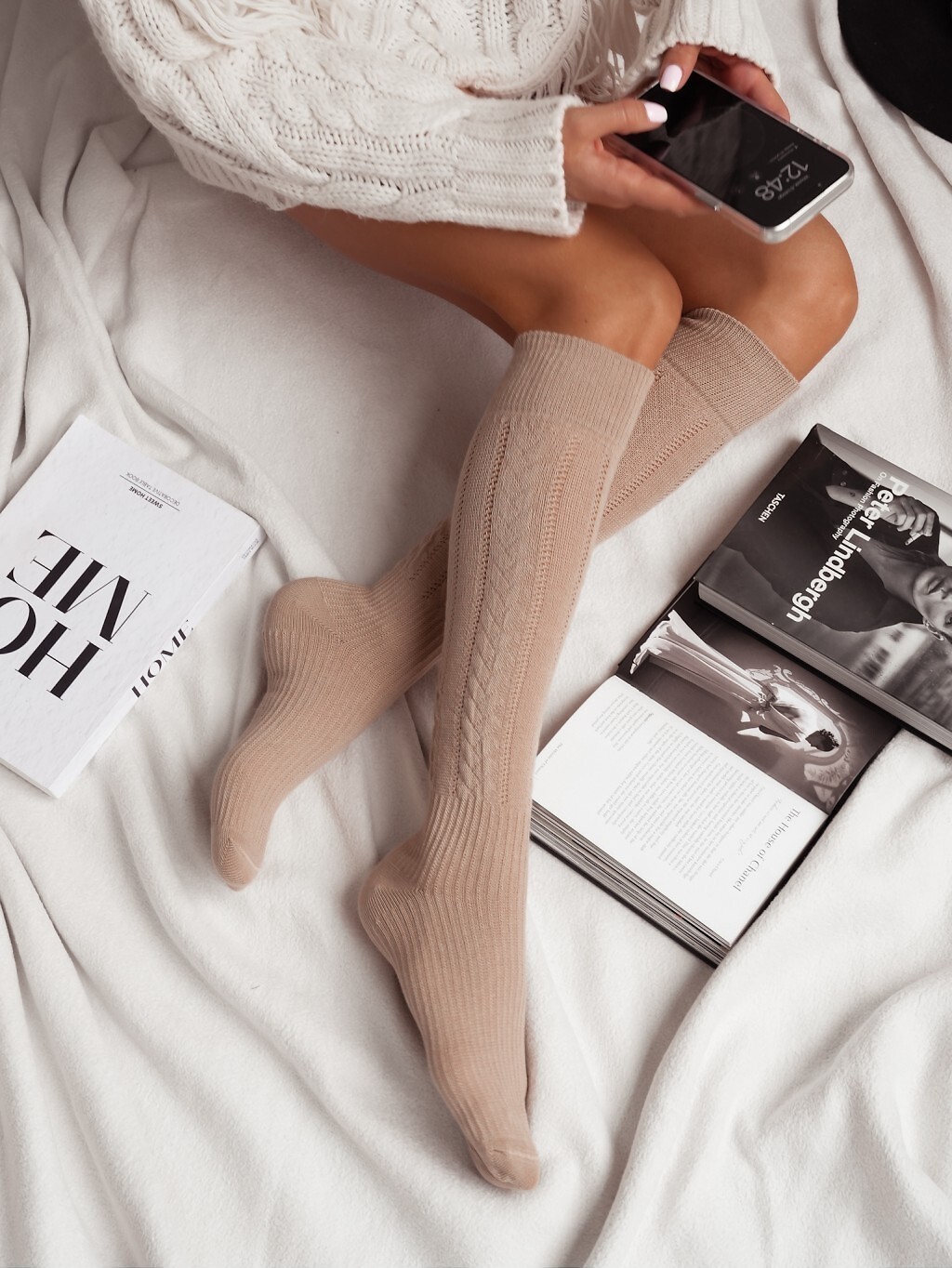 Podkolienky Milena Wark 0330 37-41 Veľkosť: 37-41, Barva: Béžová