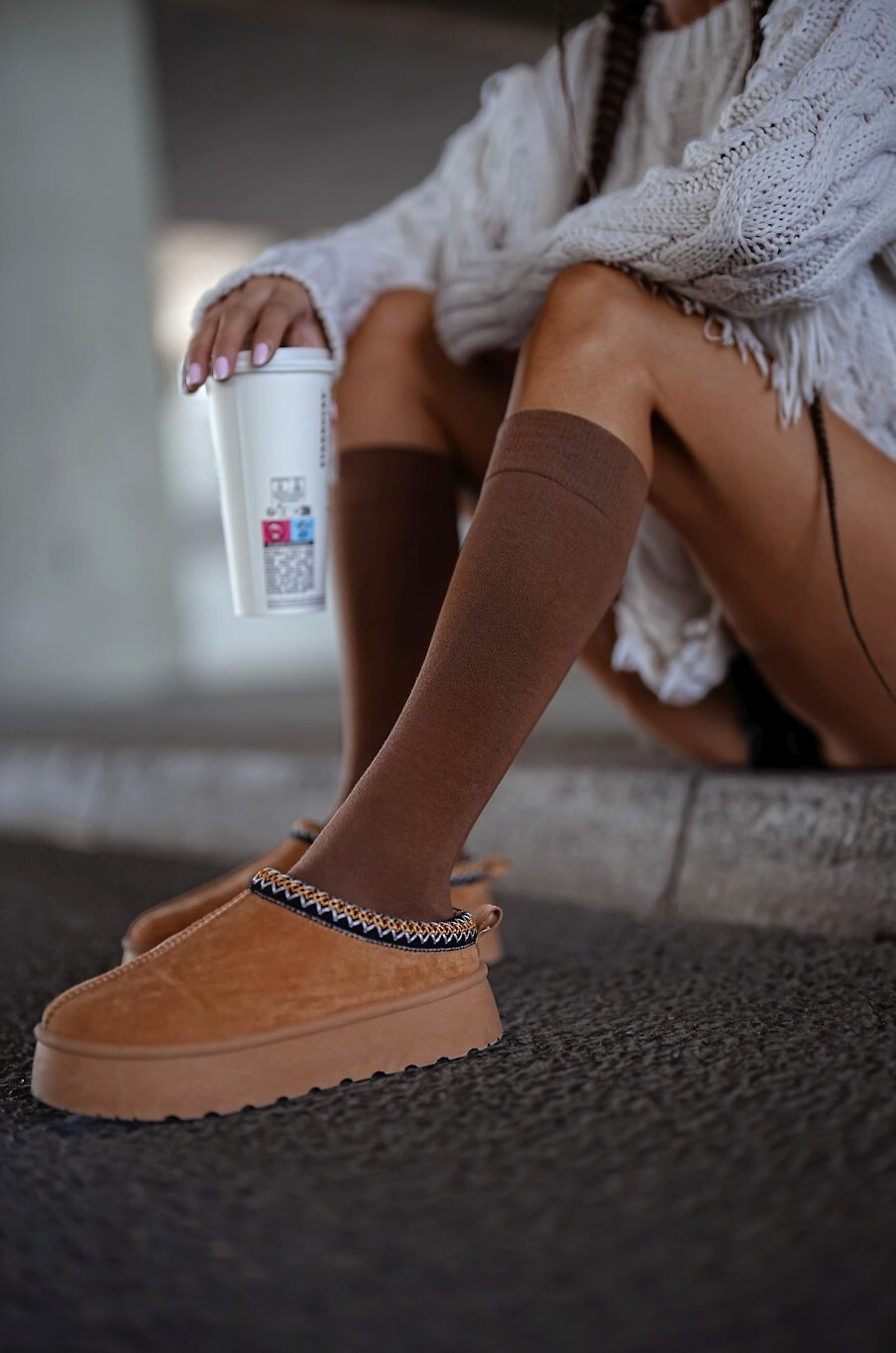 Podkolienky Milena Glad 0248-001 37-41 Veľkosť: 37-41, Barva: Karamelová