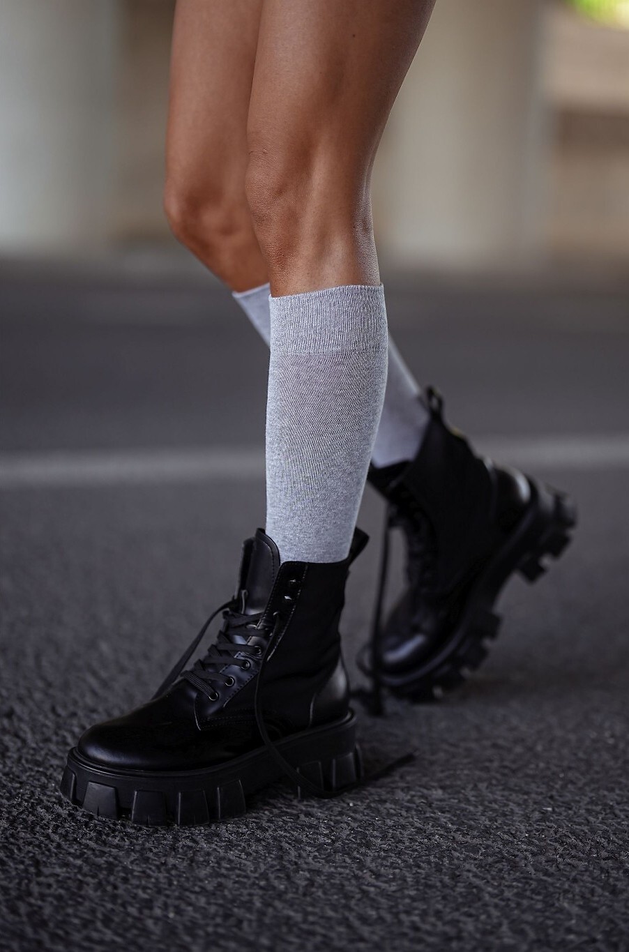 Podkolienky Milena Glad 0248-001 37-41 Veľkosť: 37-41, Barva: svetlá melanž