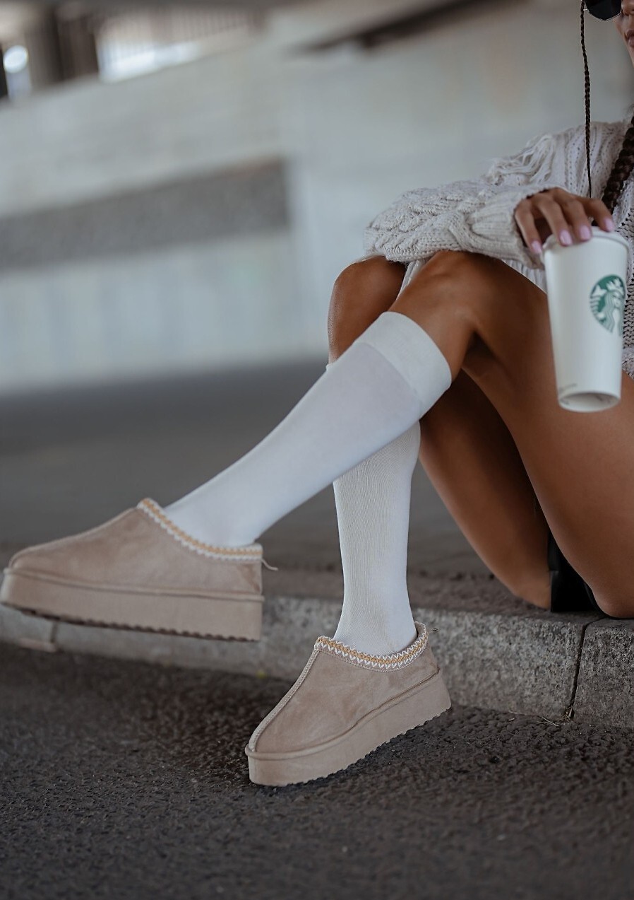 Podkolienky Milena Glad 0248-001 37-41 Veľkosť: 37-41, Barva: smotanová