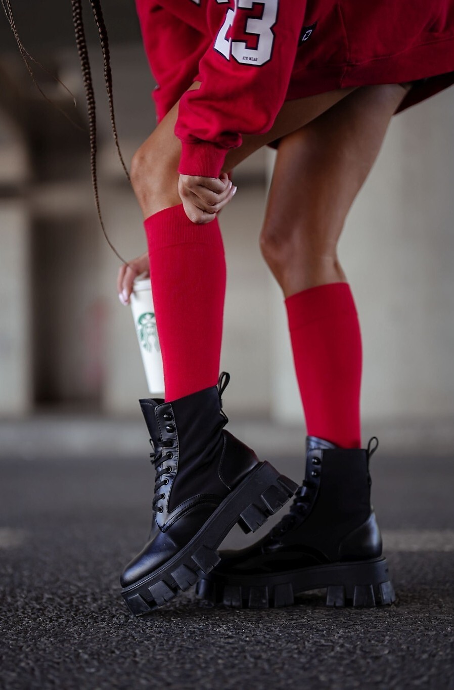 Podkolienky Milena Glad 0248-001 37-41 Veľkosť: 37-41, Barva: Červená