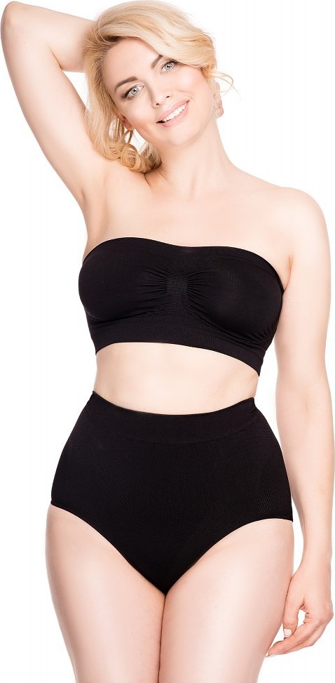 Podprsenka bez ramienok Hanna Style 06-161 S-XL Veľkosť: S/M, Barva: čierna