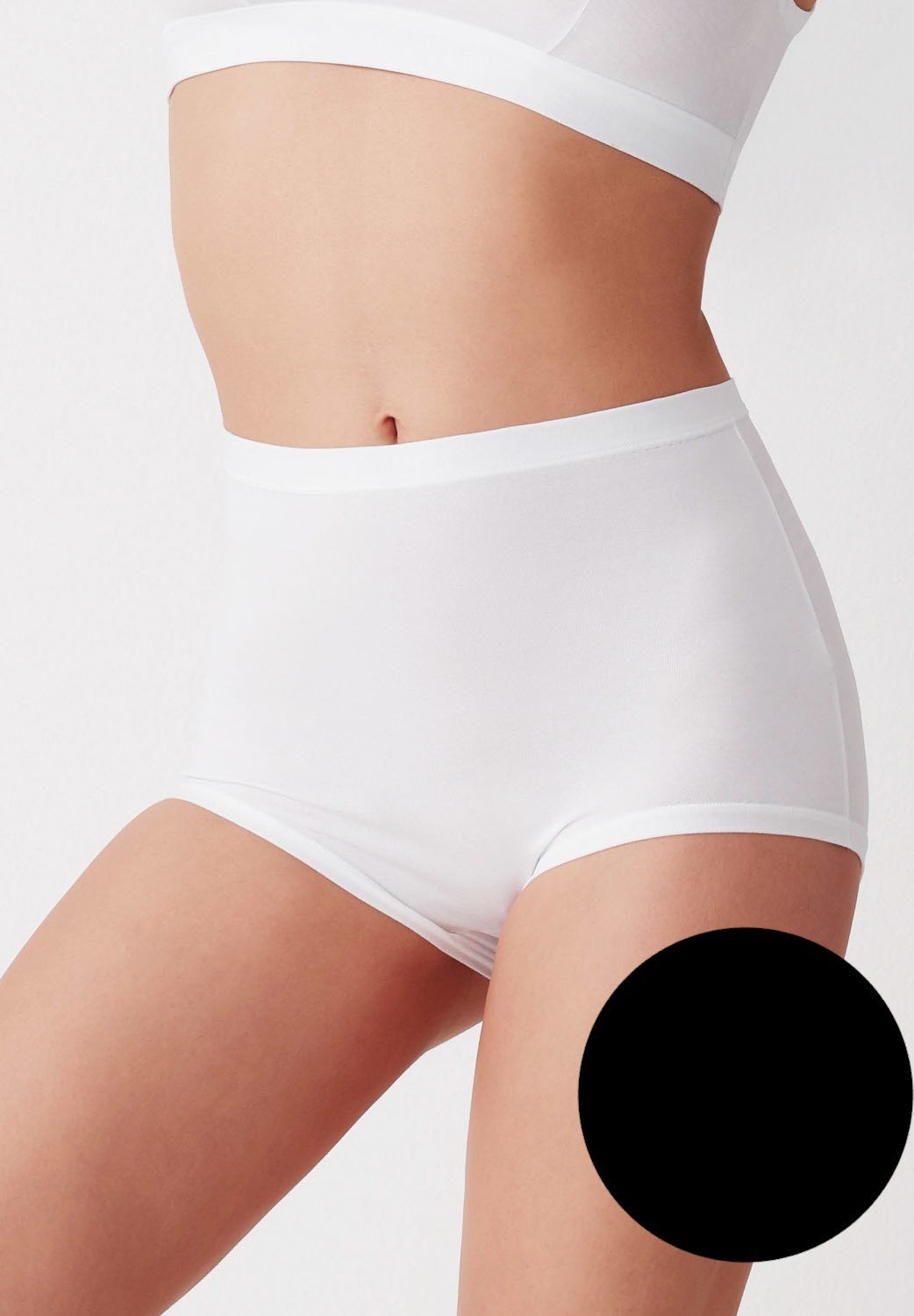 Vysoké nohavičky z modalu Cotonella 367 MAxi GD 367 Maxi Modal M-4XL Veľkosť: 4XL, Barva: čierna