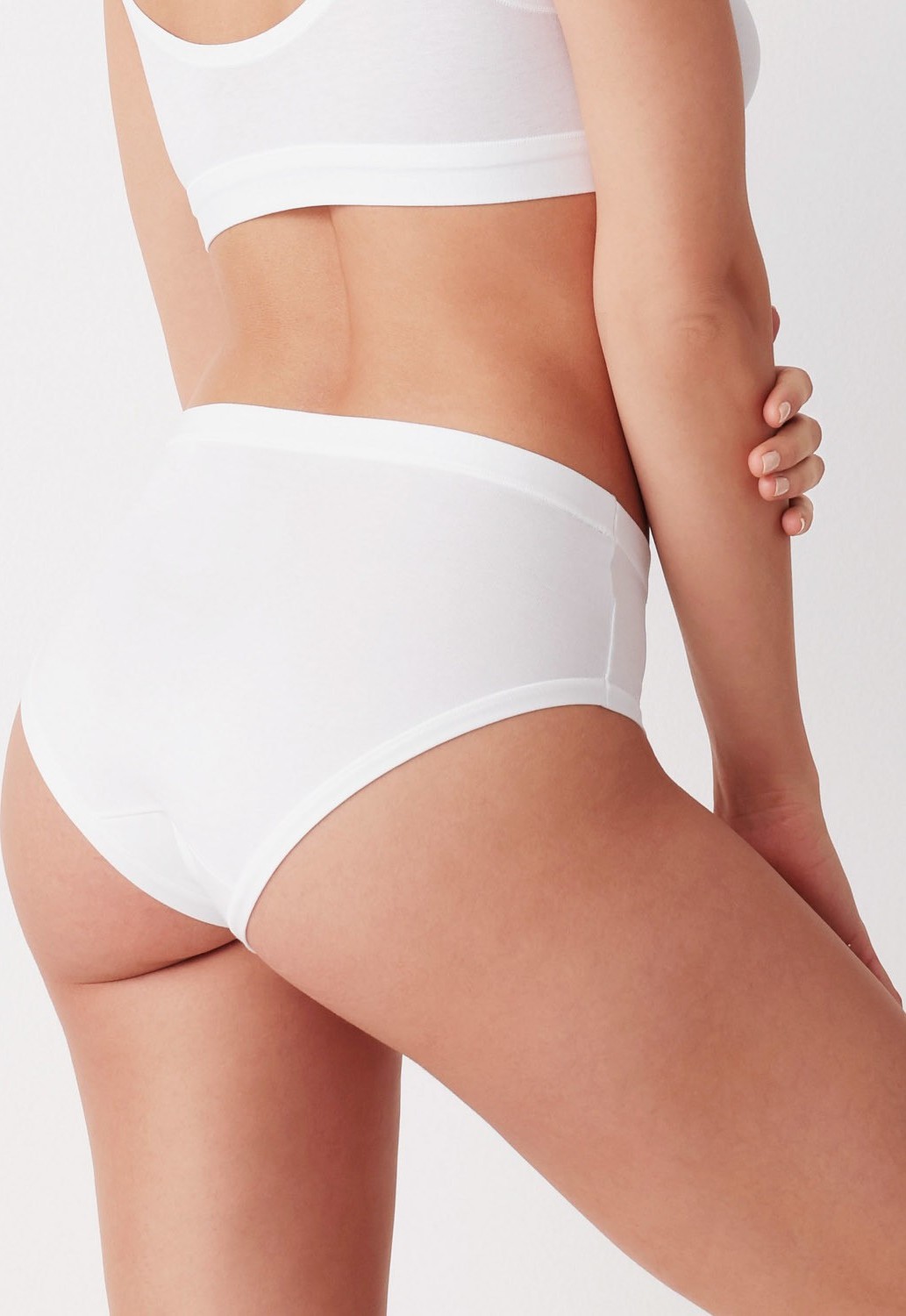 Basic nohavičky Cotonella Midi 366 z modalu GD 366 Midi Modal M-3XL Veľkosť: 2XL, Barva: biela