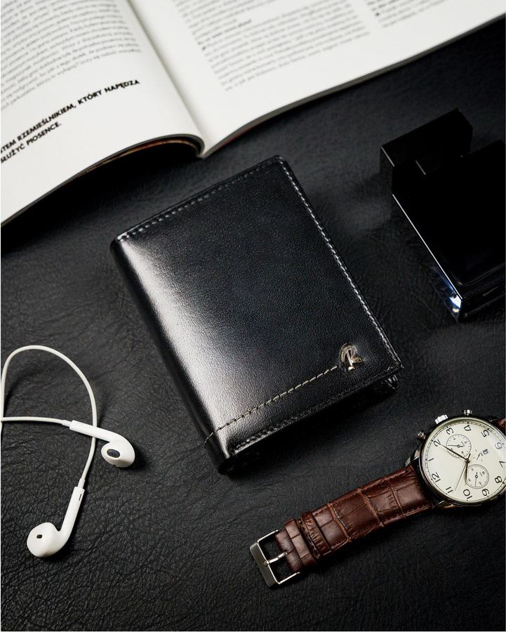 Rovicky čierna peňaženka s decentným logom značky L238 N4-CMC Veľkosť: ONE SIZE