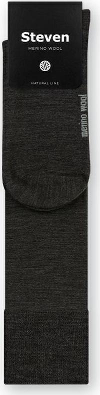 Tmavosivé pánske podkolienky z merino vlny Art.008 KD007, GRAY MELANGE - SEAMLESS Veľkosť: 44/46
