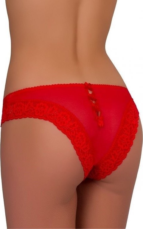 Priesvitné nohavičky s prestrihmi Evana N 90 S-XL Veľkosť: L, Barva: Červená