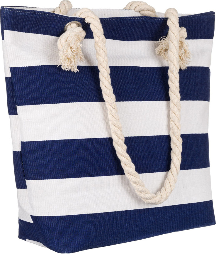 Modro-biela pruhovaná plážová taška FB01-BIG STRAPS Veľkosť: ONE SIZE