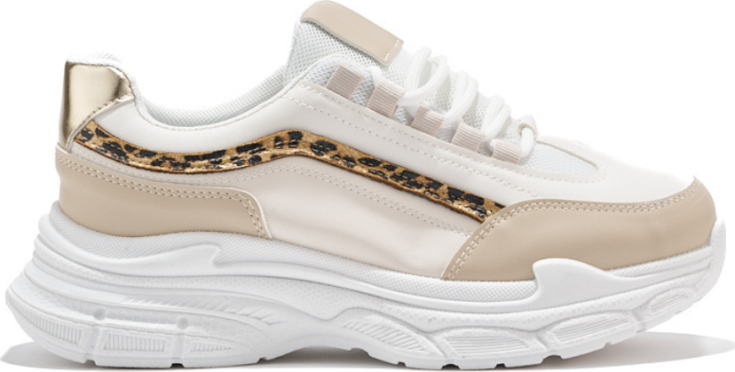 Krémové dámske sneakersy 9113LEO Veľkosť: 37