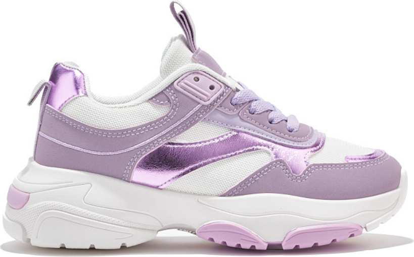 Lila športové dámske topánky na hrubej podrážke BL377PU Veľkosť: 38