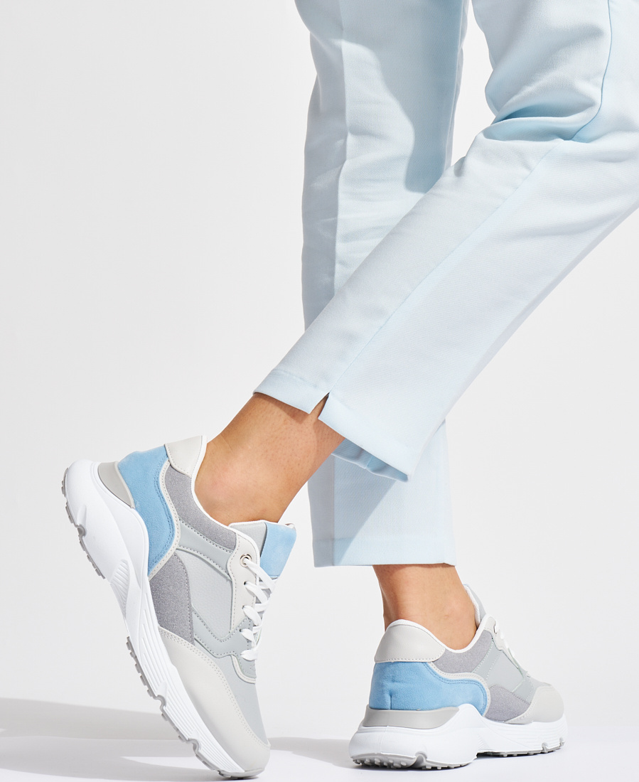 Dámske sivo-modré sneakersy R16BL Veľkosť: 38