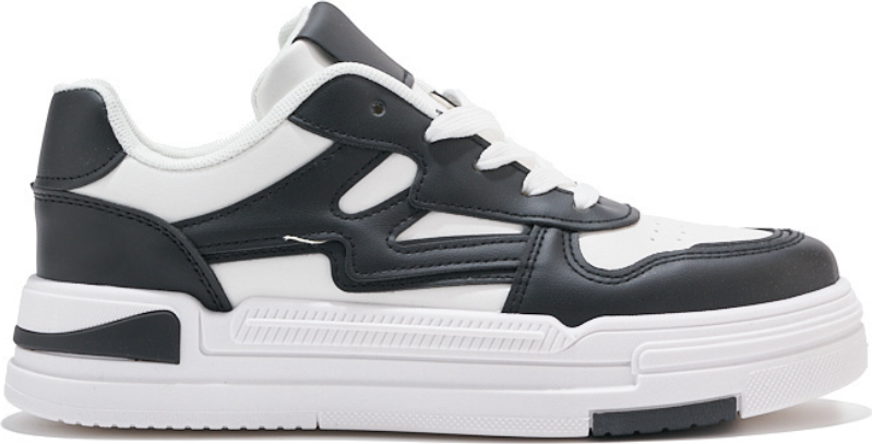 Bielo-čierne sneakersy na platforme C2156B Veľkosť: 36