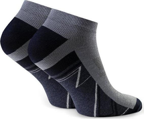 Tmavosivé pánske členkové ponožky Art. 101 TB090, GRAY Veľkosť: 41/43