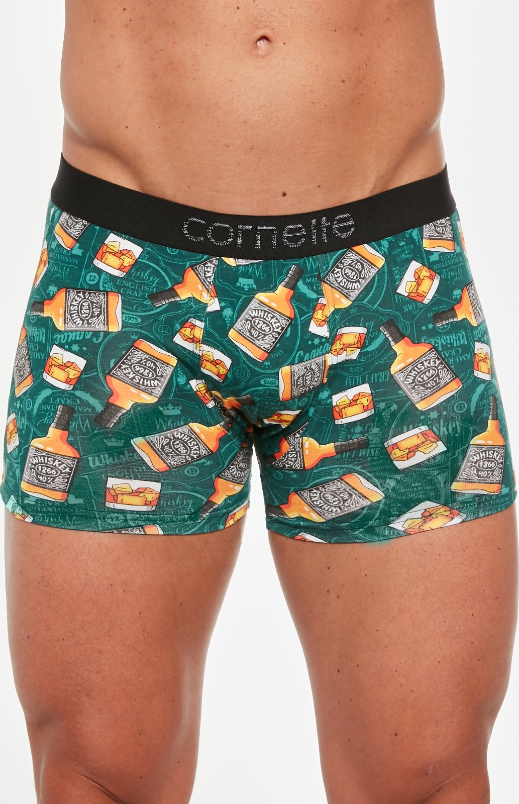 Zelené boxerky Cornette High Emotion Whiskey 508/138 S-2XL Veľkosť: S