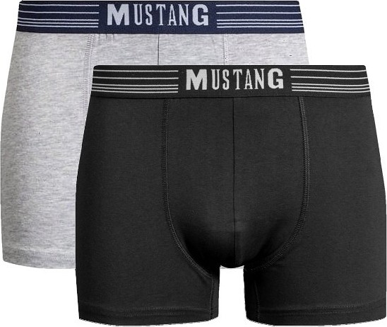 Sada 2 boxeriek Mustang Top 4046-1051 A'2 M-2XL Veľkosť: XL, Barva: sivá/čierna