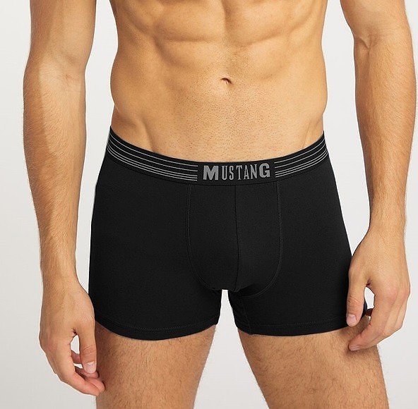 Pánske boxerky Mustang Retro 4046-1050 Retro M-2XL Veľkosť: 2XL, Barva: čierna