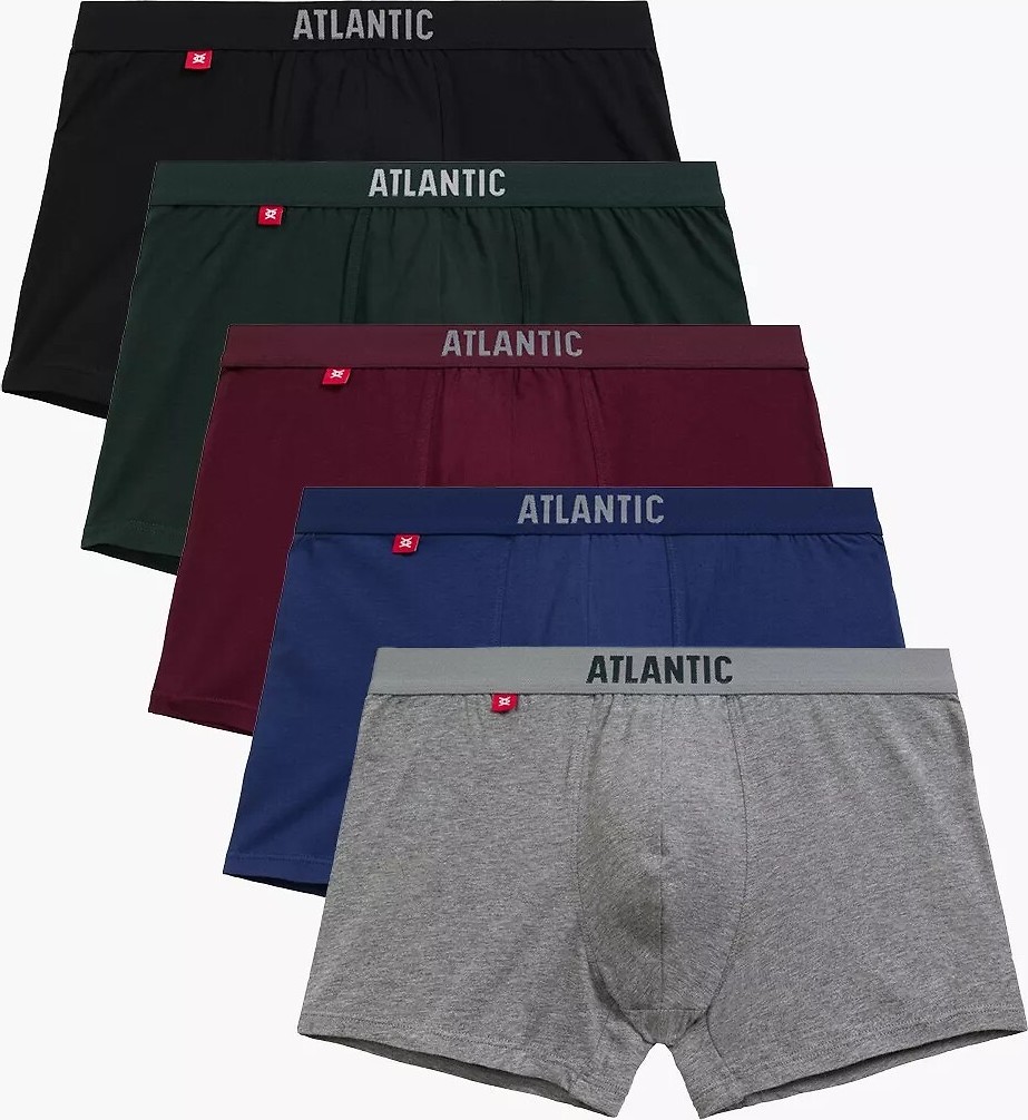 Sada 5 boxeriek Atlantic One 5SMH-004/24 A'5 M-2XL Veľkosť: 2XL, Barva: čierna/sivá/zelená