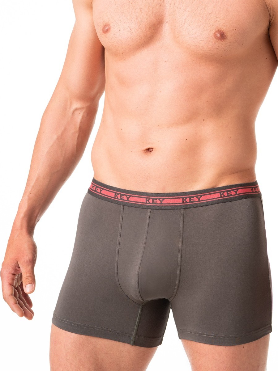 Boxerky z bambusovej viskózy Key Bamboo MXH 178 A24 Bamboo M-2XL Veľkosť: L, Barva: hnedá