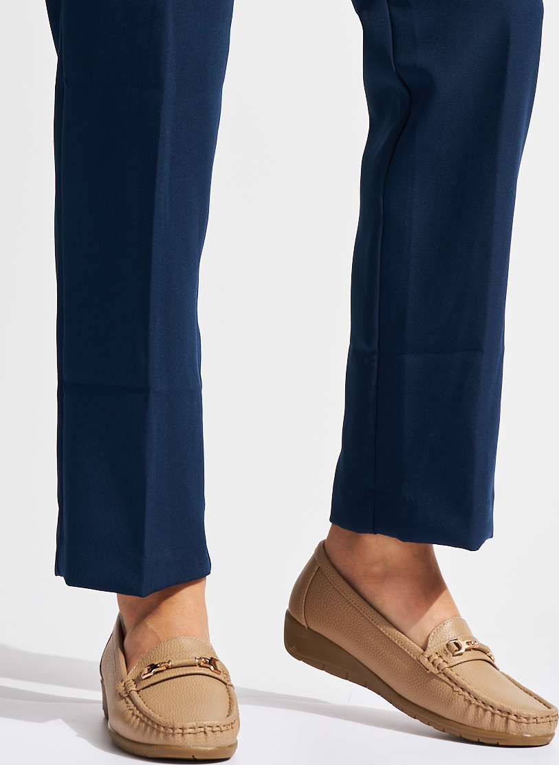 Béžové zdobené mokasíny RQ030KH Veľkosť: 40