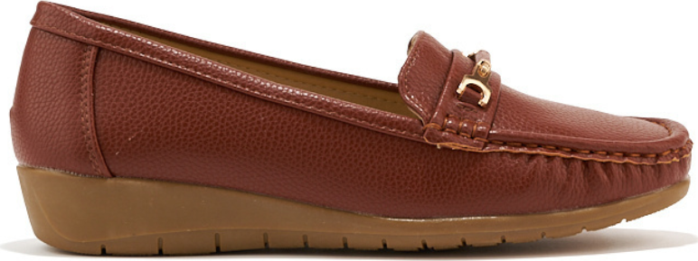 Hnedé zdobené mokasíny RQ030C Veľkosť: 37