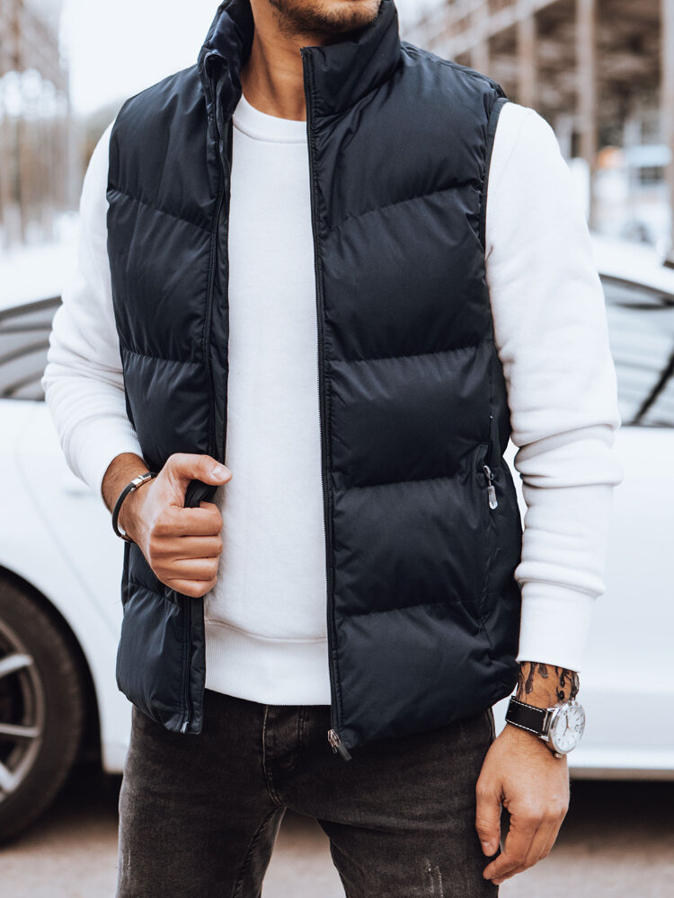 Tmavomodrá prešívaná vesta TX4570 Veľkosť: 2XL