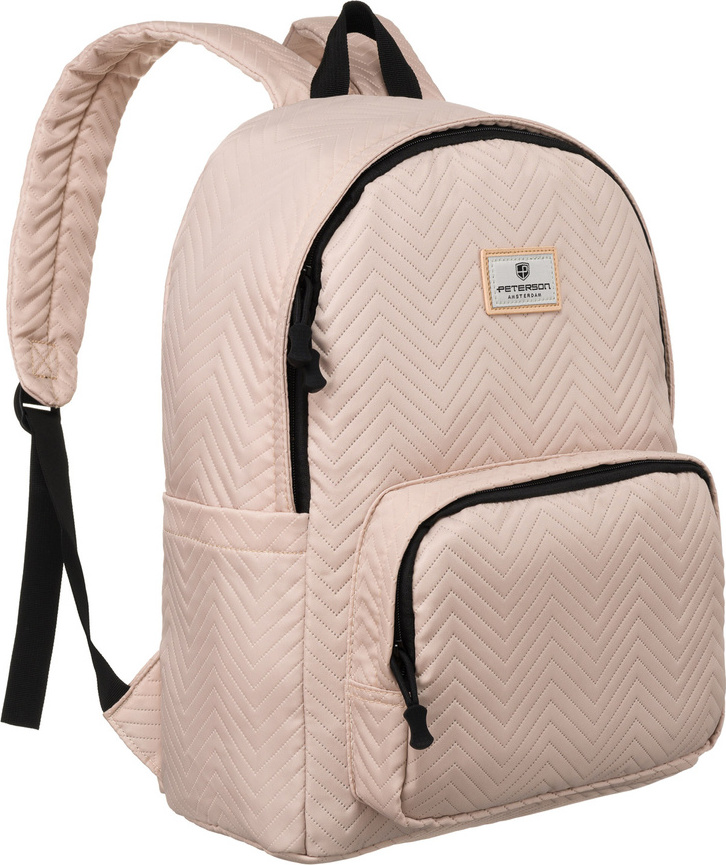 Peterson béžový batoh s priestorom pre notebook PTN 77710 Veľkosť: ONE SIZE