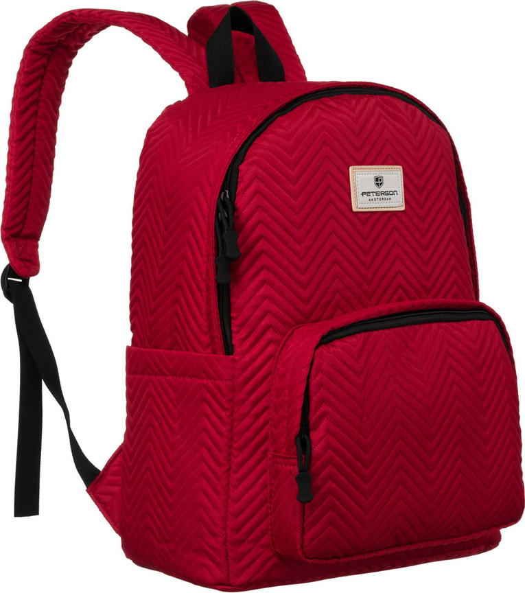 Peterson červený batoh s priestorom pre notebook PTN 77710 Veľkosť: ONE SIZE