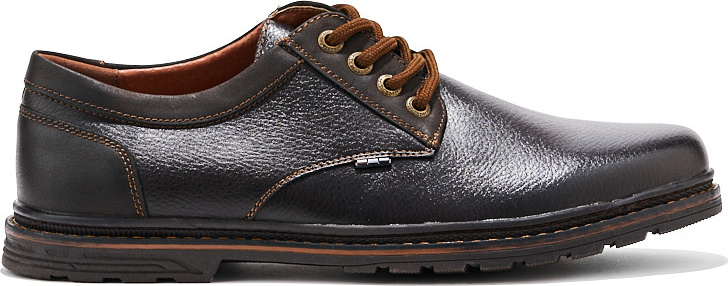 Čierne pánske poltopánky s hnedým šnurovaním S7276-89BR-M Veľkosť: 40