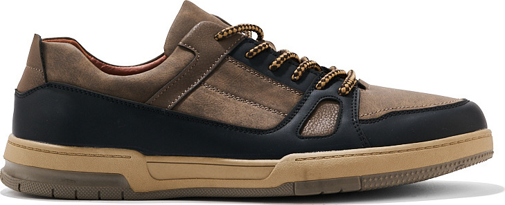 Hnedo-čierne pánske tenisky na šnurovanie S0912-65BR-M Veľkosť: 43