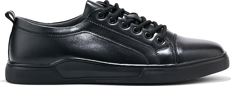 Pánske čierne tenisky z ekologickej kože S53005B-M Veľkosť: 40