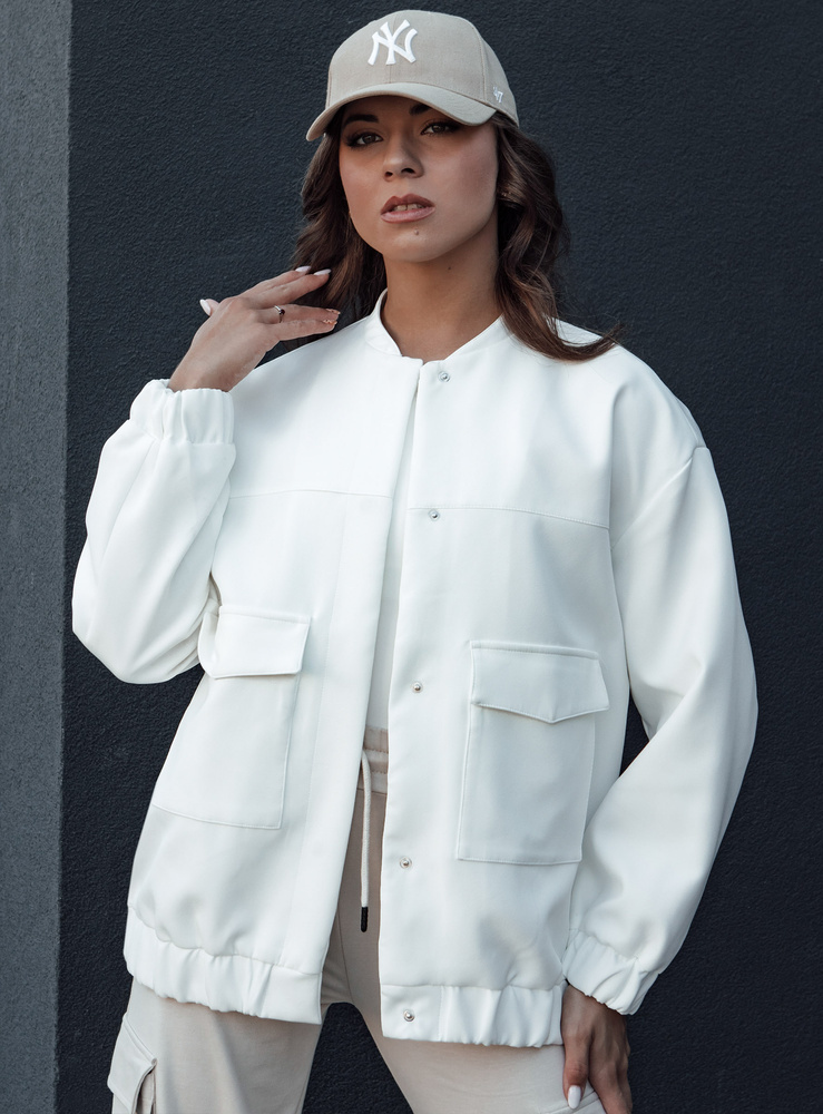 Smotanová voľná prechodná bunda QUESI TY4475 Veľkosť: S