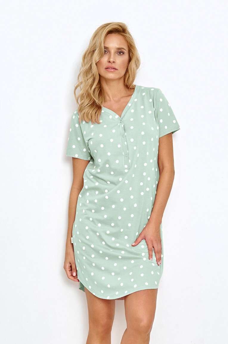 Bodkovaná košeľa s krátkym rukávom Taro Chloe 2861 Kr/r S-XL L23 Veľkosť: S, Barva: Zelená