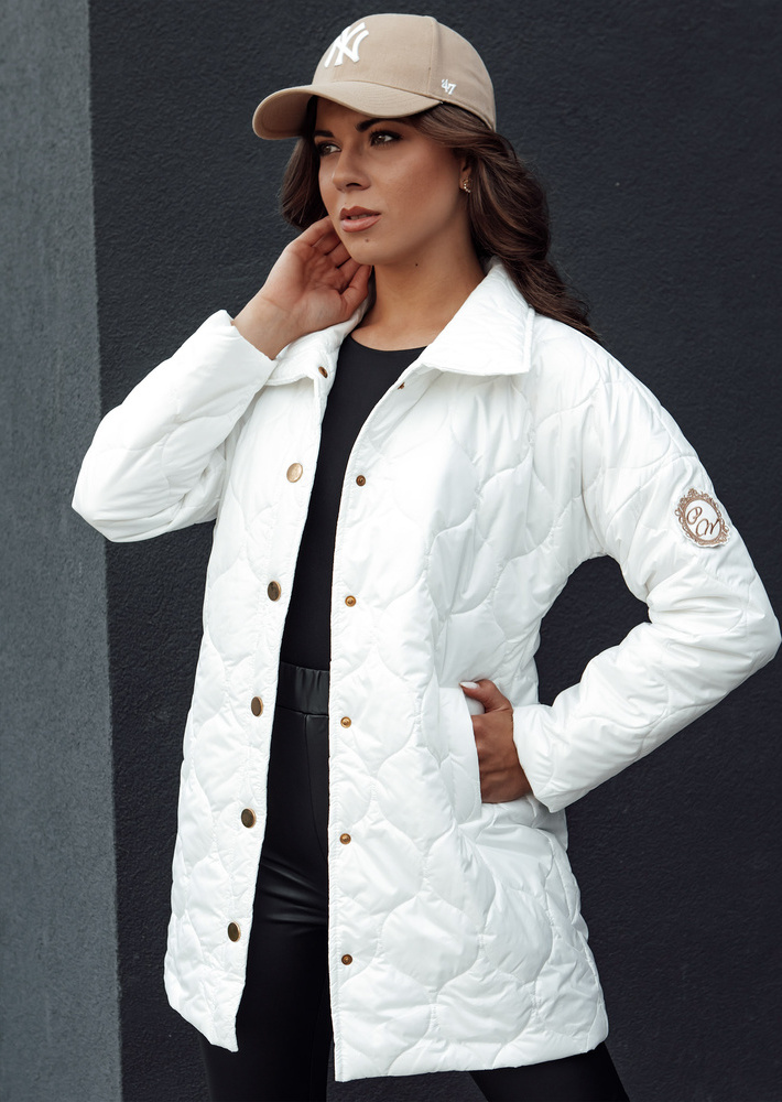 Biela prešívaná prechodná bunda RATIA TY4526 Veľkosť: 36