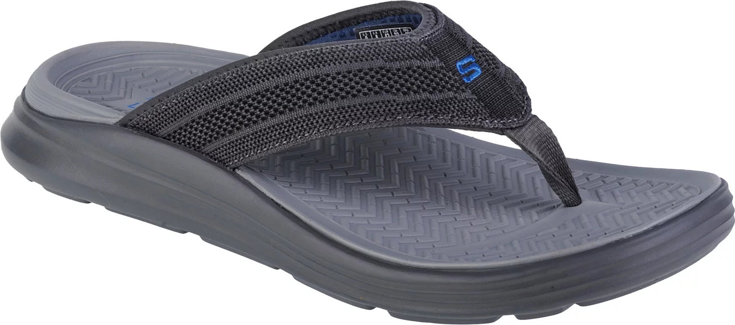 Sivé pánske žabky Skechers Sargo - Point Vista 204383-CHAR Veľkosť: 41