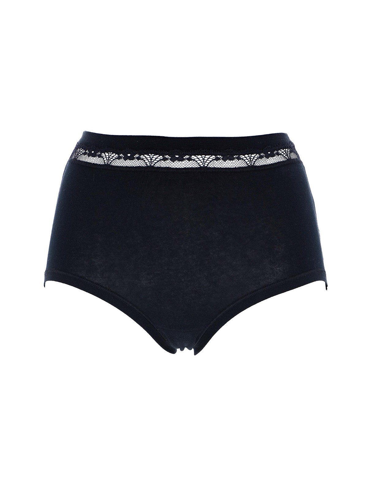 Dvojbalenie nohavičiek s vysokým pásom Cotonella Maxi Essentials GD 169 A'2 M-3XL Veľkosť: M, Barva: čierna