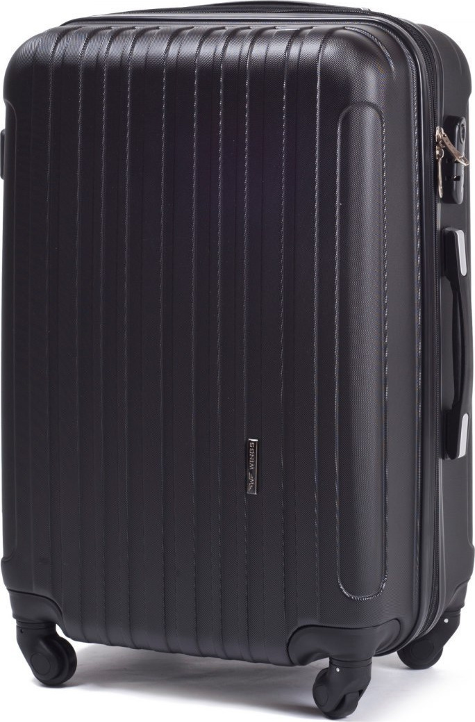 Čierny škrupinový kufor FLAMINGO veľ. L 2011, Large travel suitcase Wings L, Black Veľkosť: L