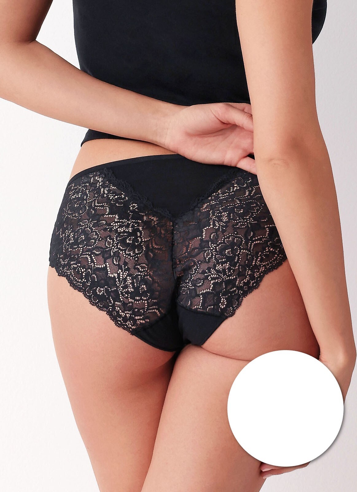 Sada 2 nohavičiek s čipkovou zadnou časťou Cotonella Midi GD 288 Midi A'2 S-2XL Veľkosť: S, Barva: biela