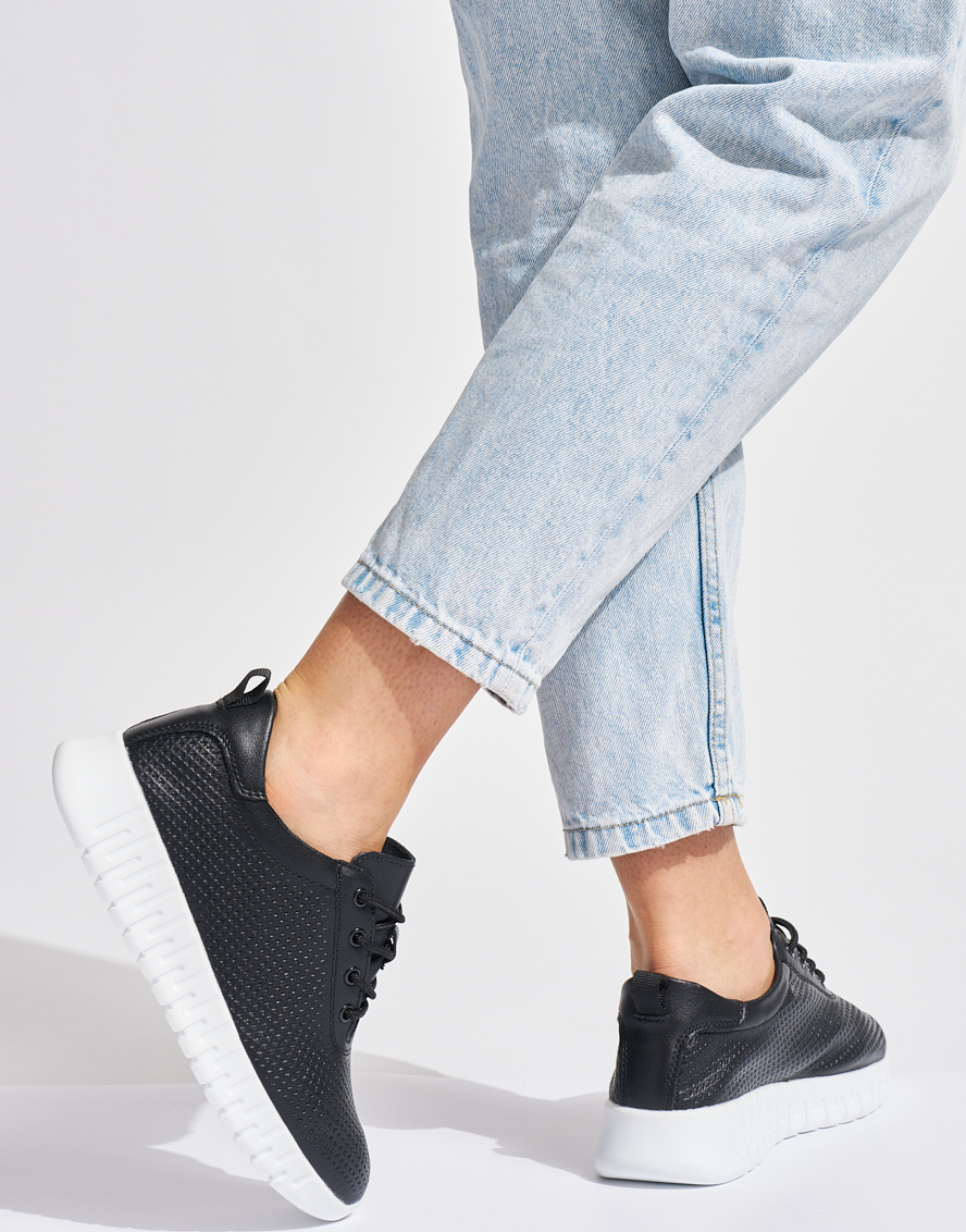 Dierované čierne poltopánky Sergio Leone SP011B/W Veľkosť: 36