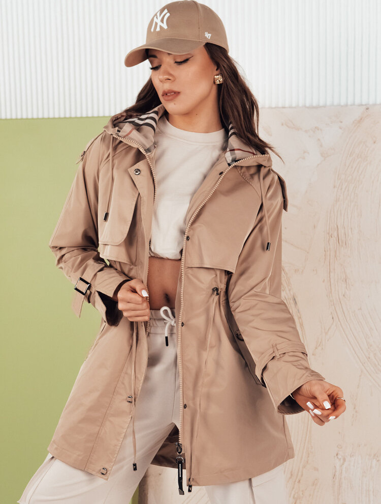 Béžová prechodná parka MOZA TY4283 Veľkosť: XL