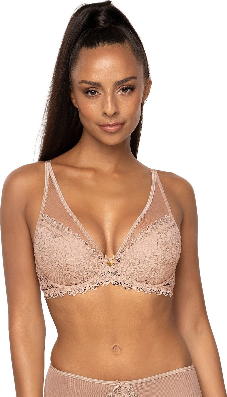 Béžové čipková push-up podprsenka Mat Estelle Mat M-0198/11 Estelle Veľkosť: 90B