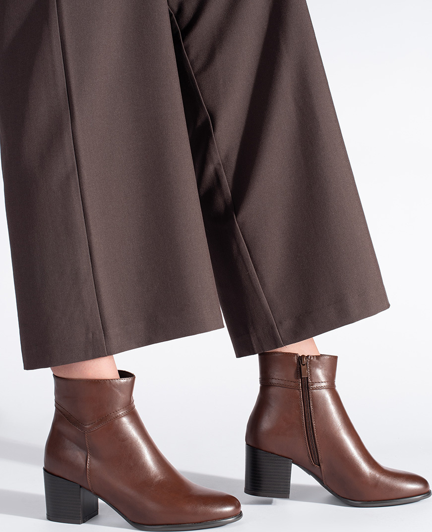 Hnedé členkové topánky na stĺpiku Sergio Leone BT631BR Veľkosť: 37