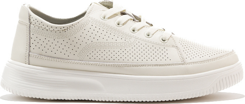 Kožené dierkované tenisky biele Sergio Leone SP020W Veľkosť: 36